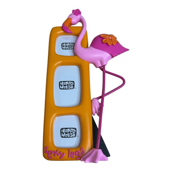 Vintage 2001 Happy House Character Collectibles Pink Flamingo Picture Frame - Picture 3 of 4